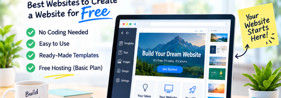 free website creation sites, website builder without coding, free blog creation websites, free business website builder